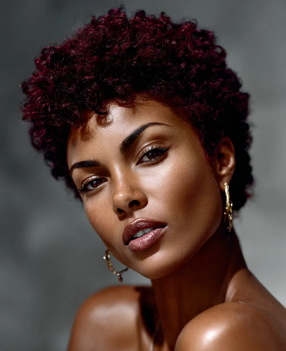 Beautiful natural curly hairstyle