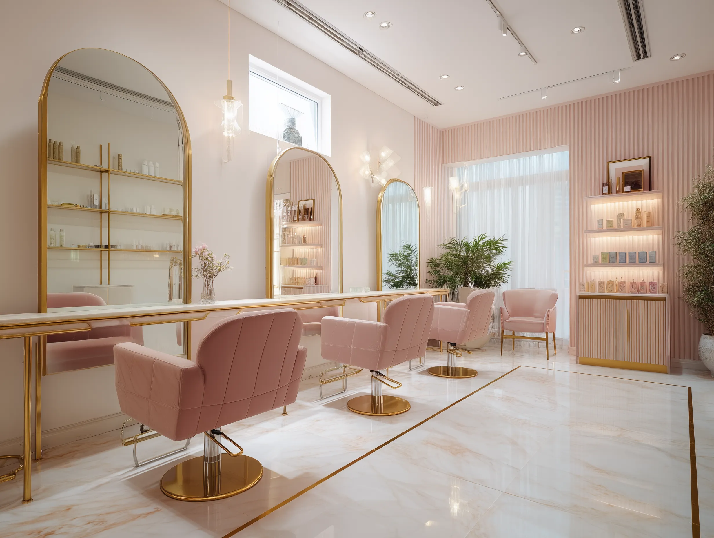 Luxury beauty salon interior